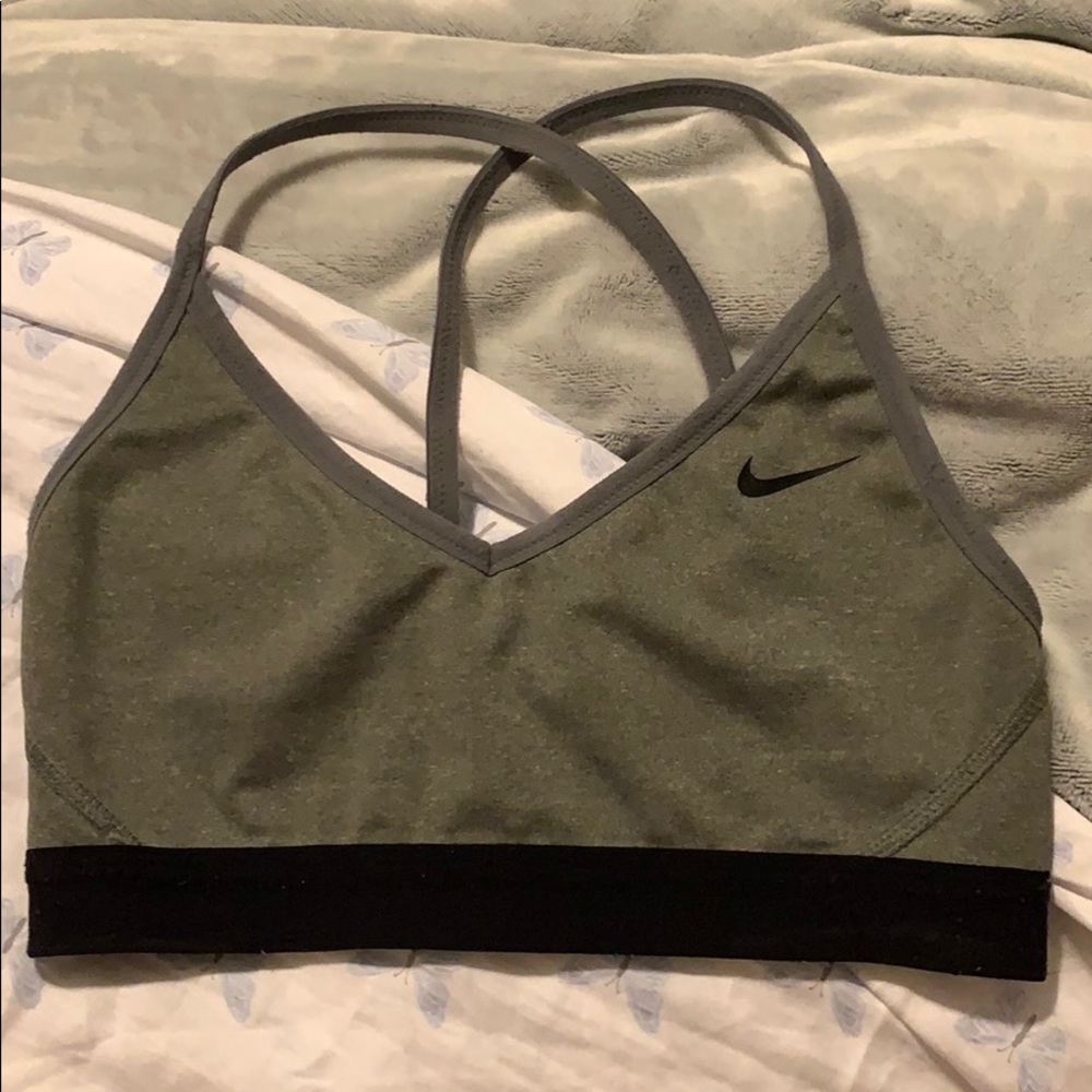 Nike grey dri-fit sports bra